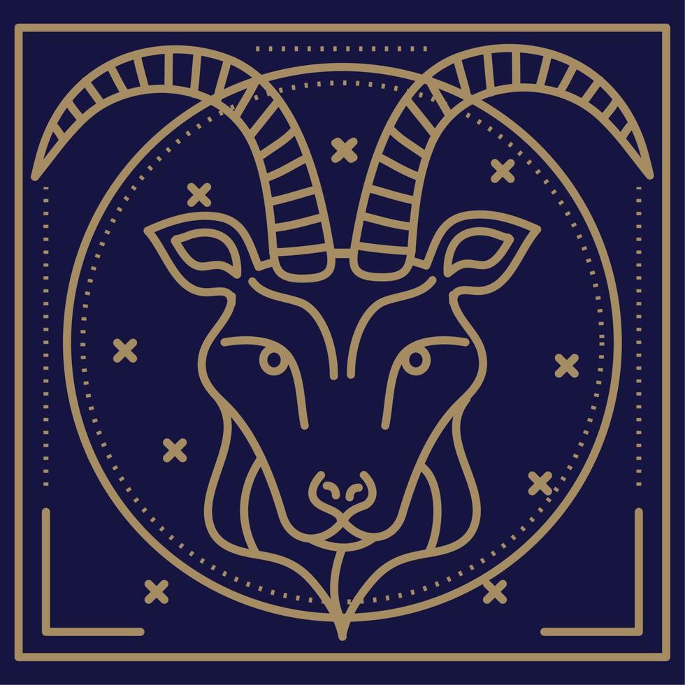 capricorn astrology zodiac symbol 11264200 Vector Art at Vecteezy