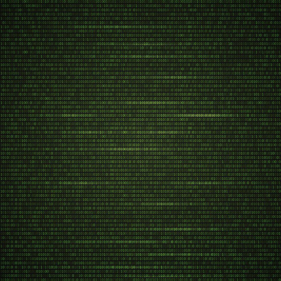 Binary code bright green background. Programming code. Big data concept. Digital technology vector illustration.Vector template for your design projects.