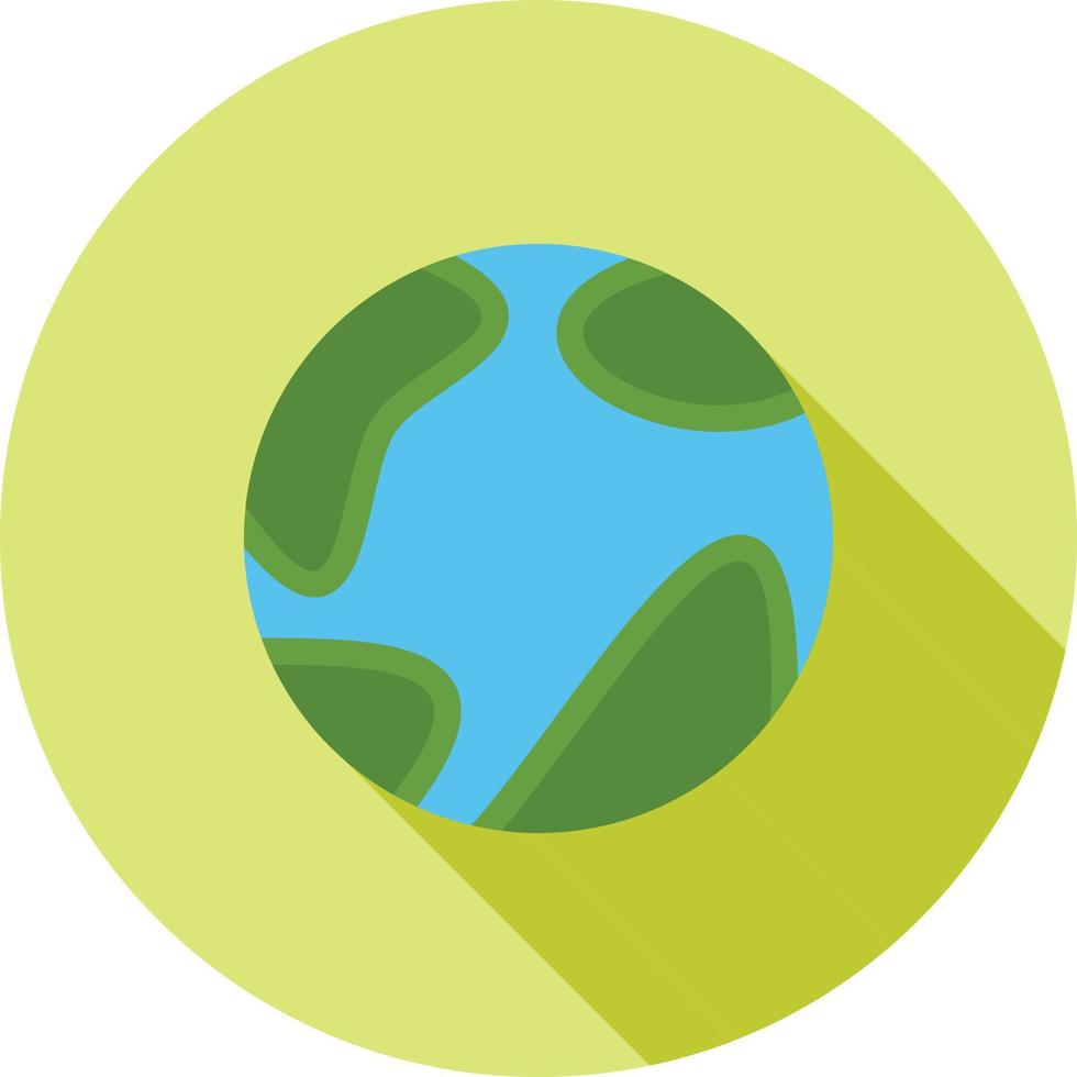 World Flat Long Shadow Icon vector