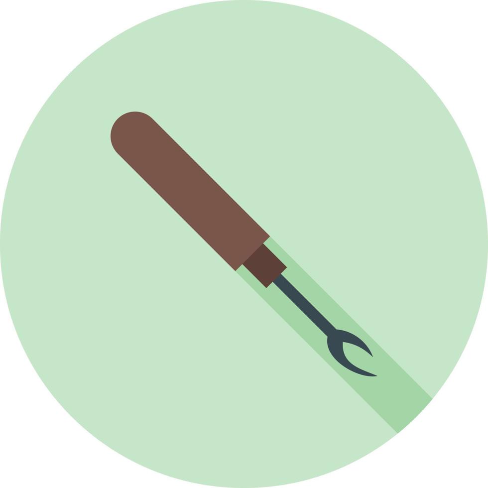 Seam Ripper Flat Long Shadow Icon vector