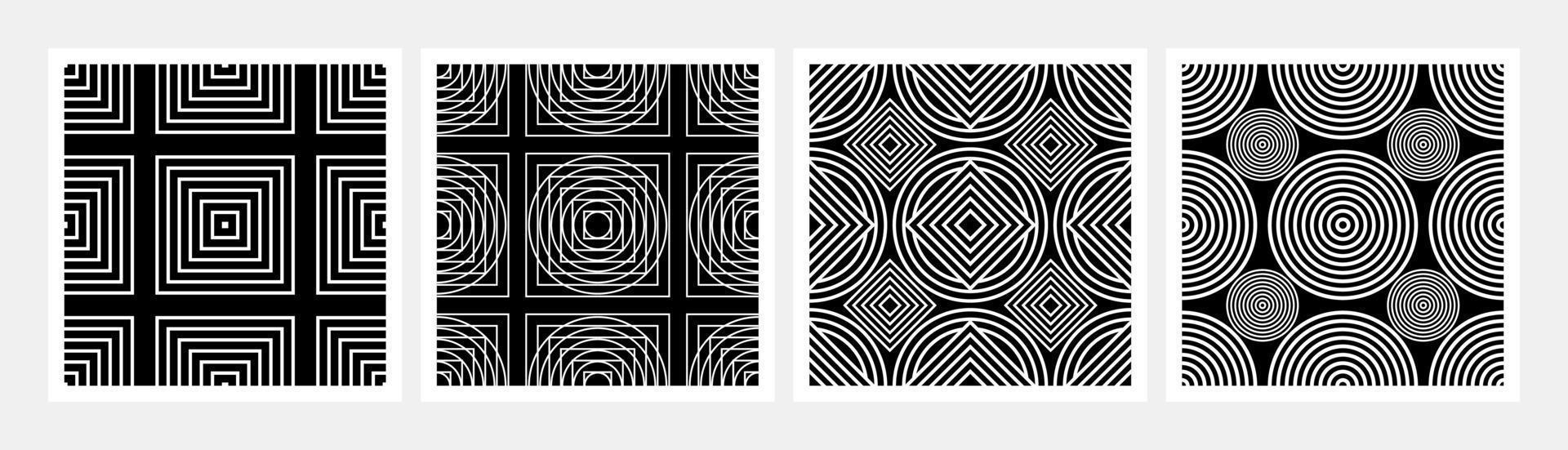 square circle set seamless pattern. geometric wallpaper. pattern for textile or interior decor. vector flat style illustration. collection of geometric backgrounds