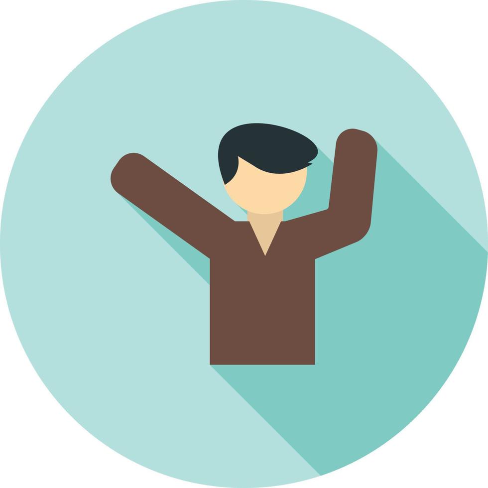 Dancing Flat Long Shadow Icon vector