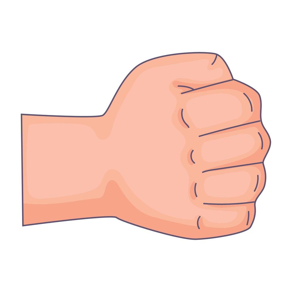 right hand fist vector