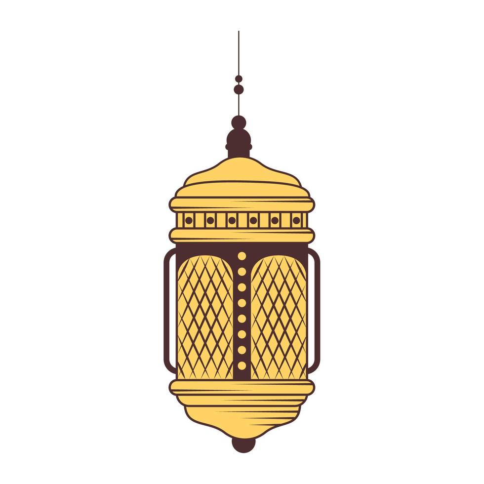 arabic lantern hanging vector