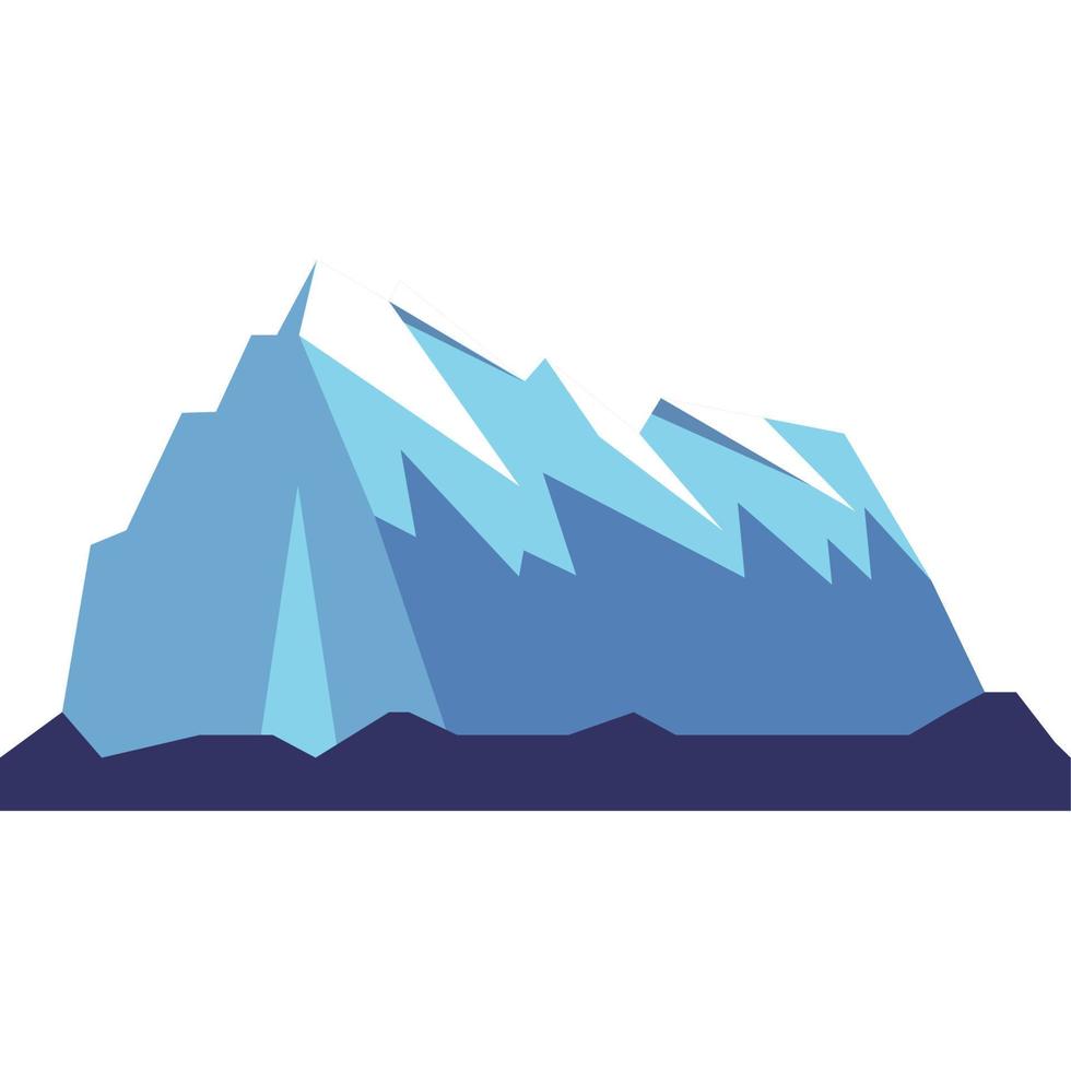 mountain with snow vector