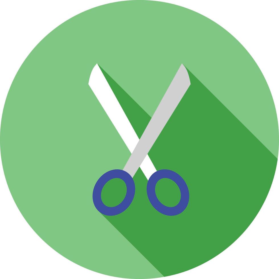 Scissors Flat Long Shadow Icon vector