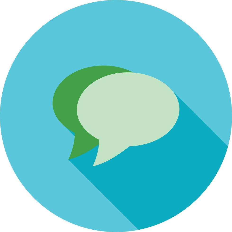 Double Message Bubble Flat Long Shadow Icon vector