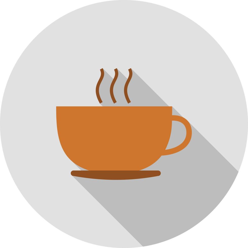 Coffee Cup Flat Long Shadow Icon vector