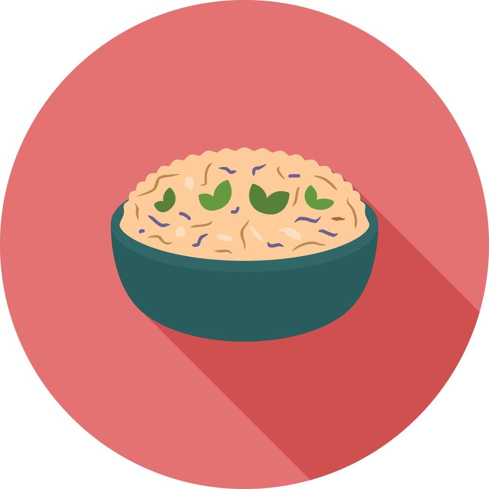 Risotto Flat Long Shadow Icon vector