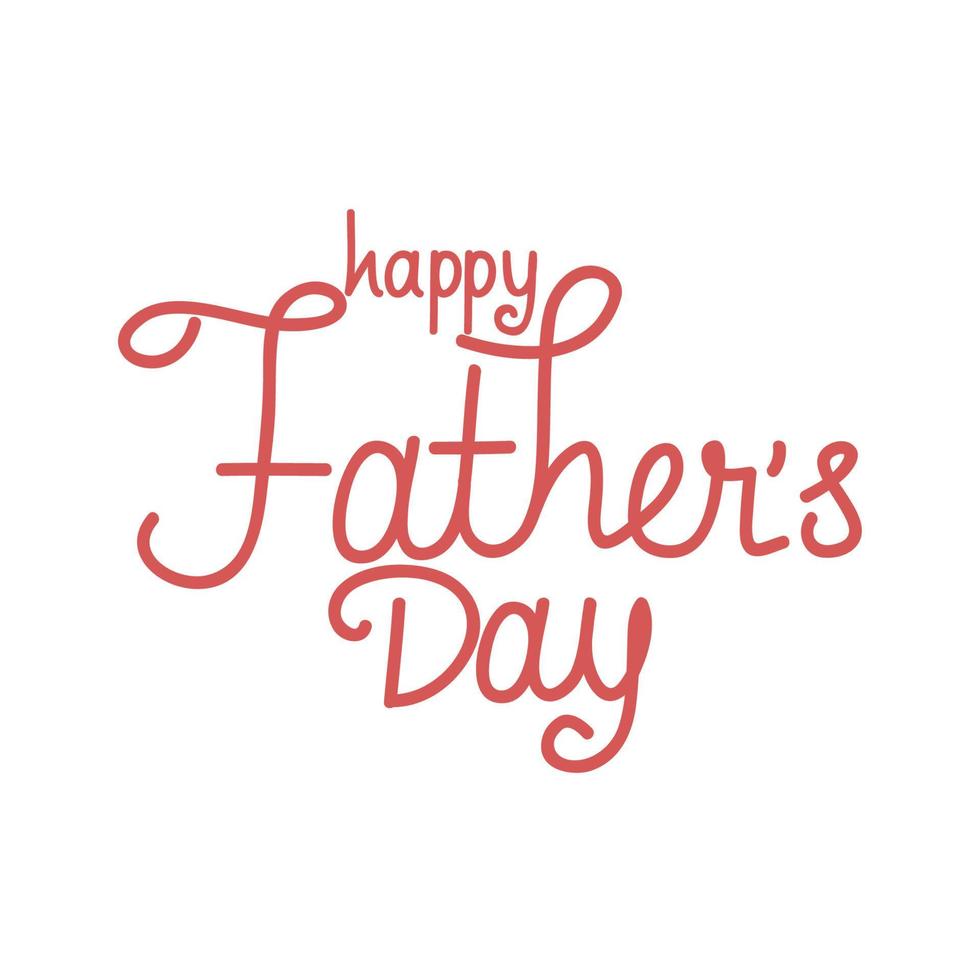 happy fathers day red lettering vector