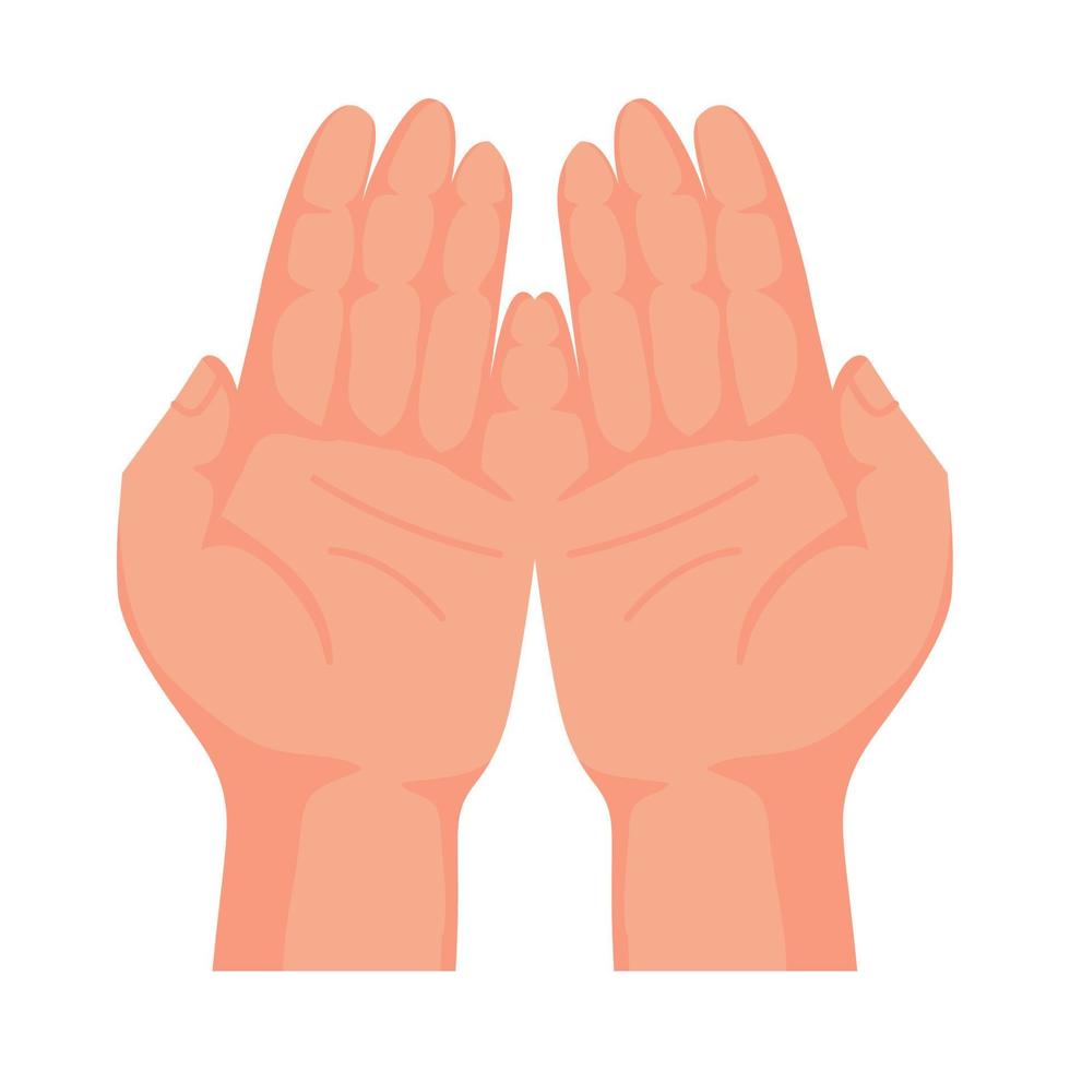 hands asking god vector
