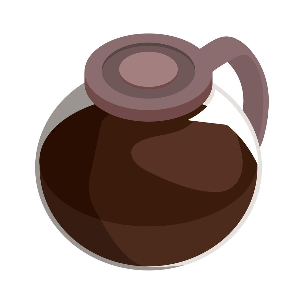 Utensilio de tetera de café isométrica vector