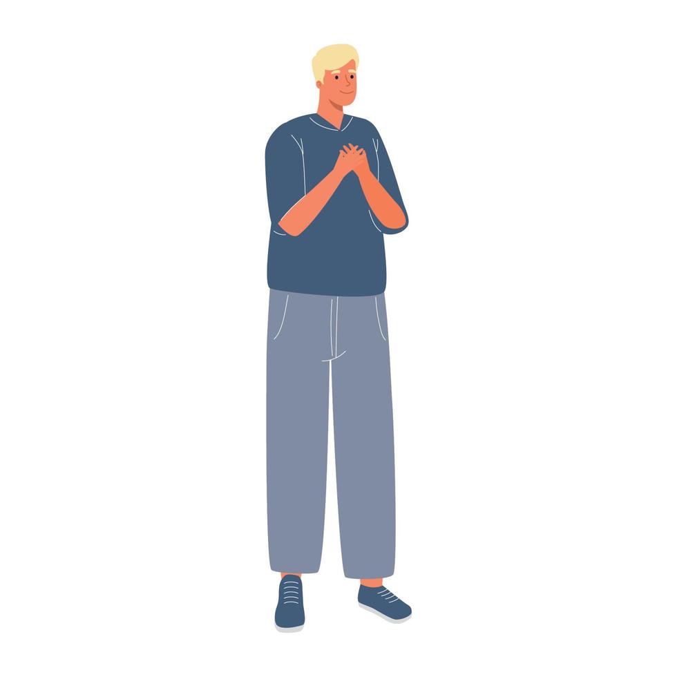 blond man standing vector