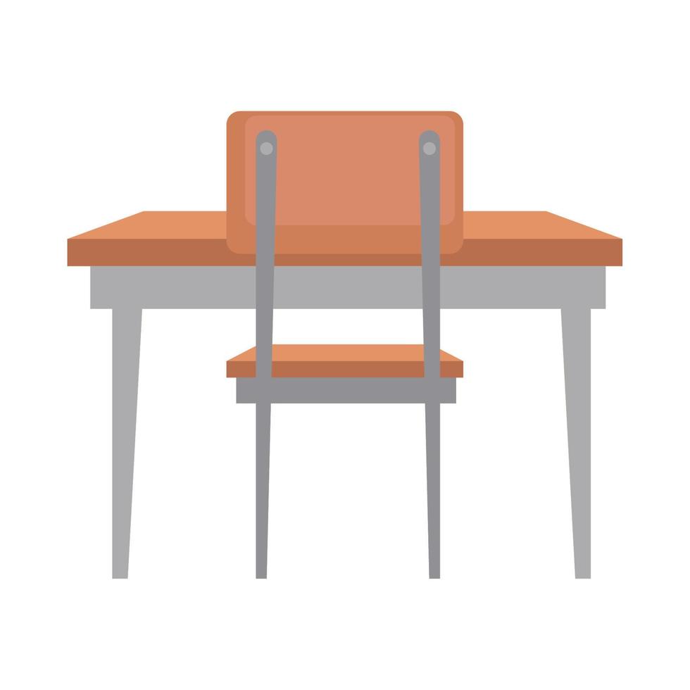 pupitre y silla de la escuela vector