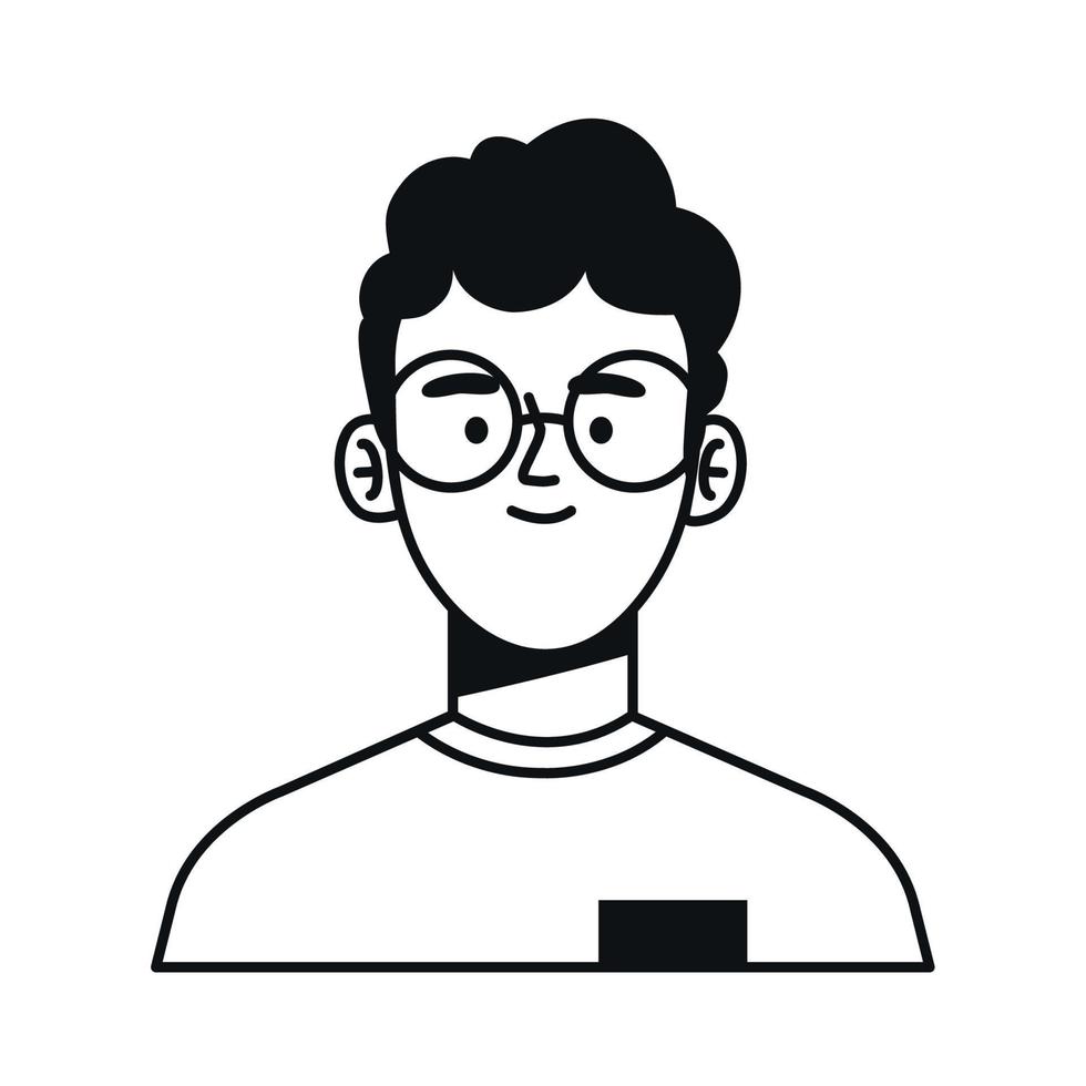 man with eyeglasses vector