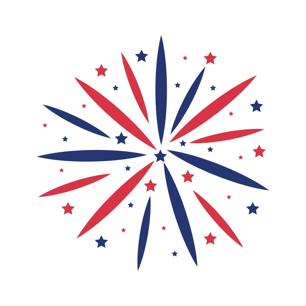 fireworks splash with stars vector