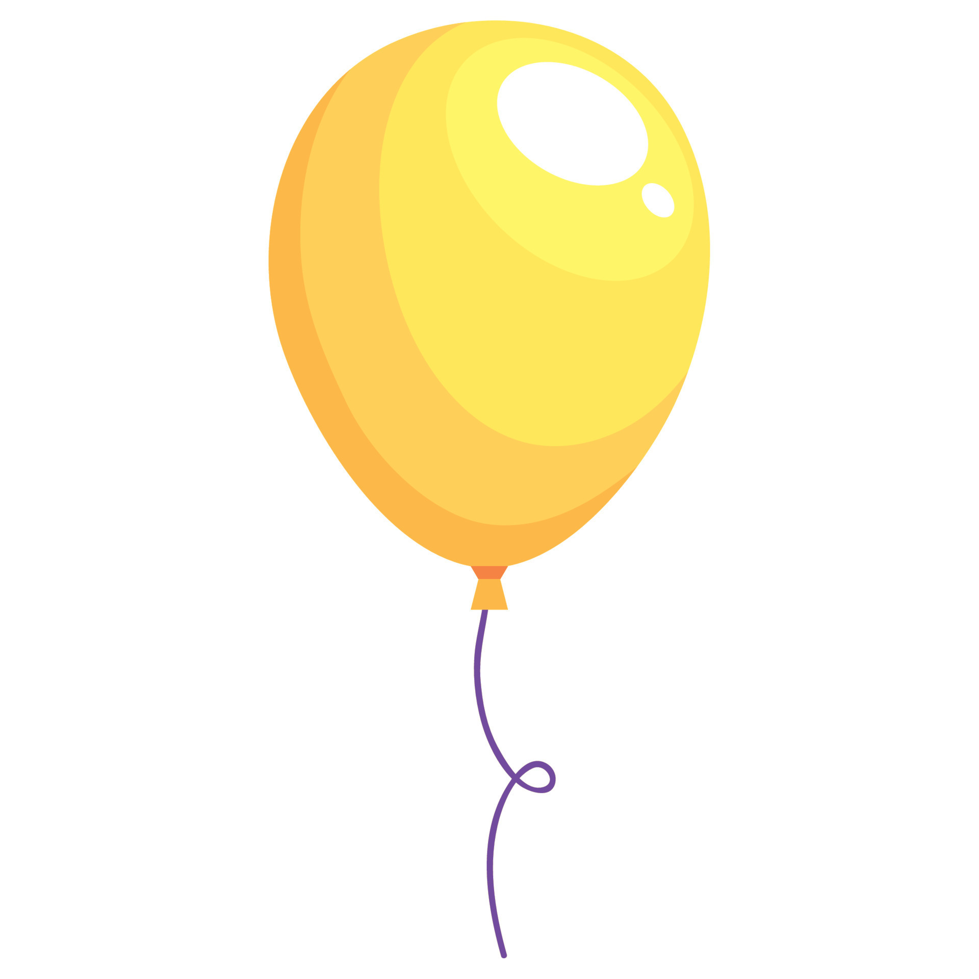 yellow balloon helium float 11264708 Vector Art at Vecteezy