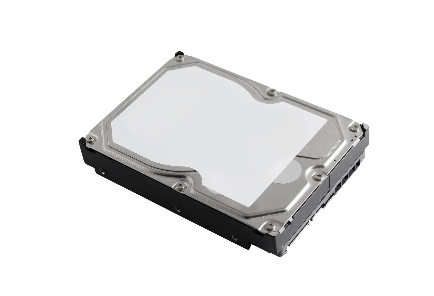 3.5-inch swivel plate internal hard disk drive for desktop computer on white background. photo