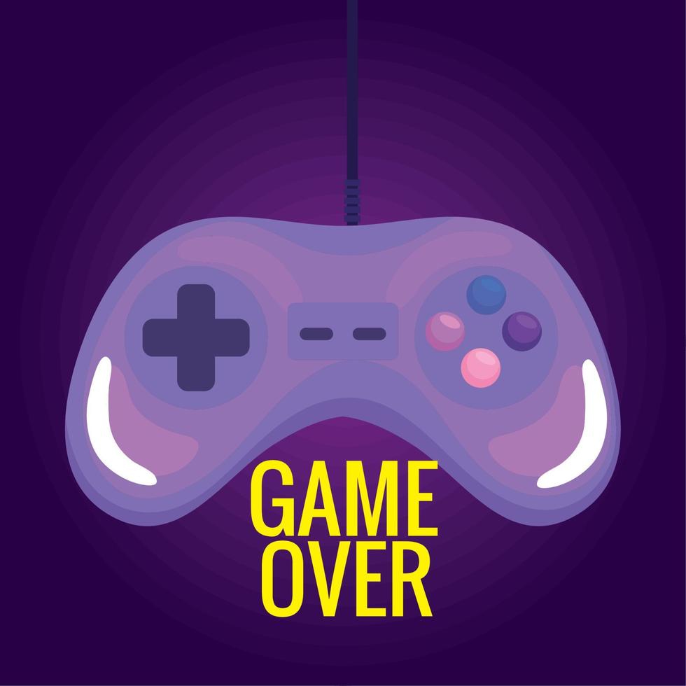 game over lettering poster vector