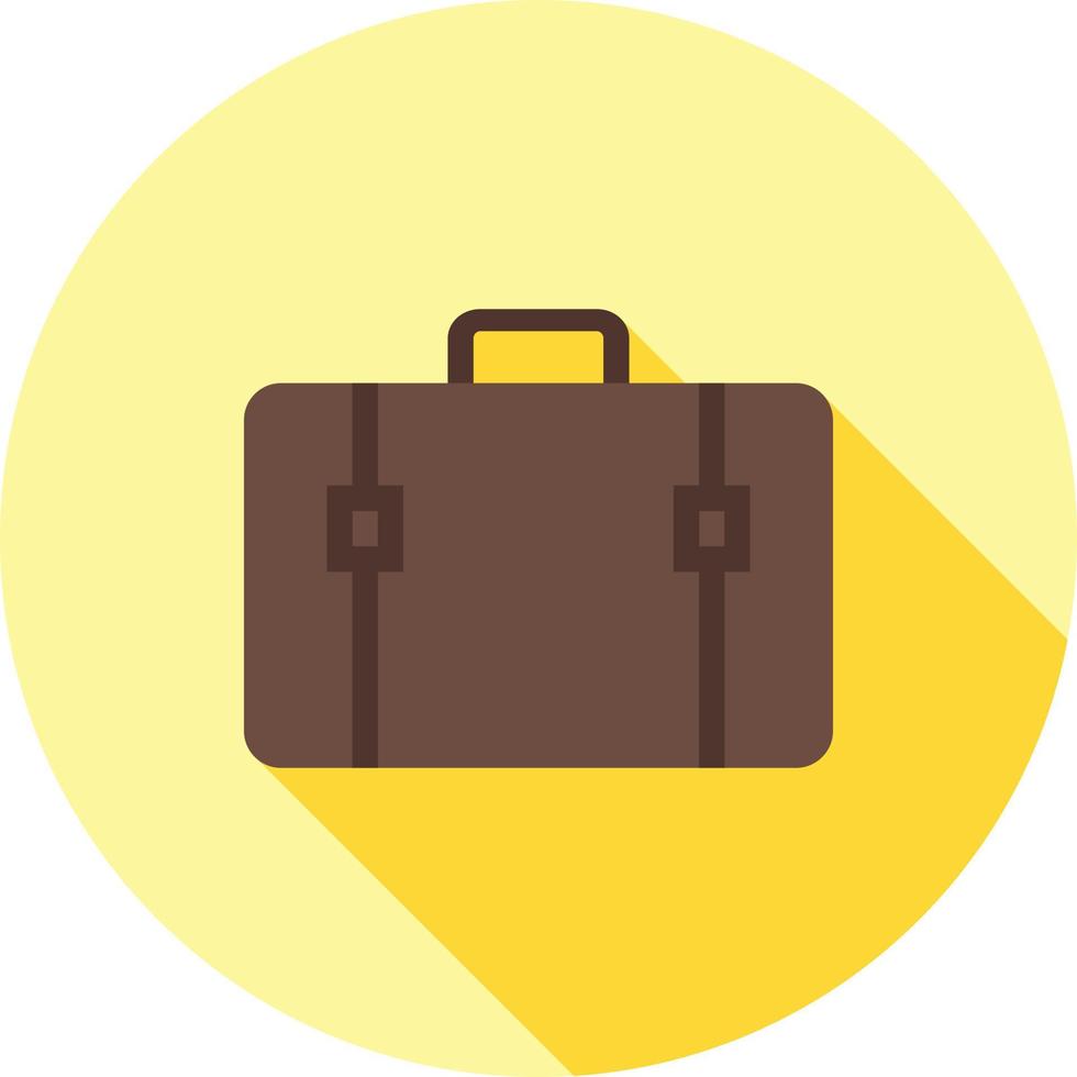 Briefcase II Flat Long Shadow Icon vector