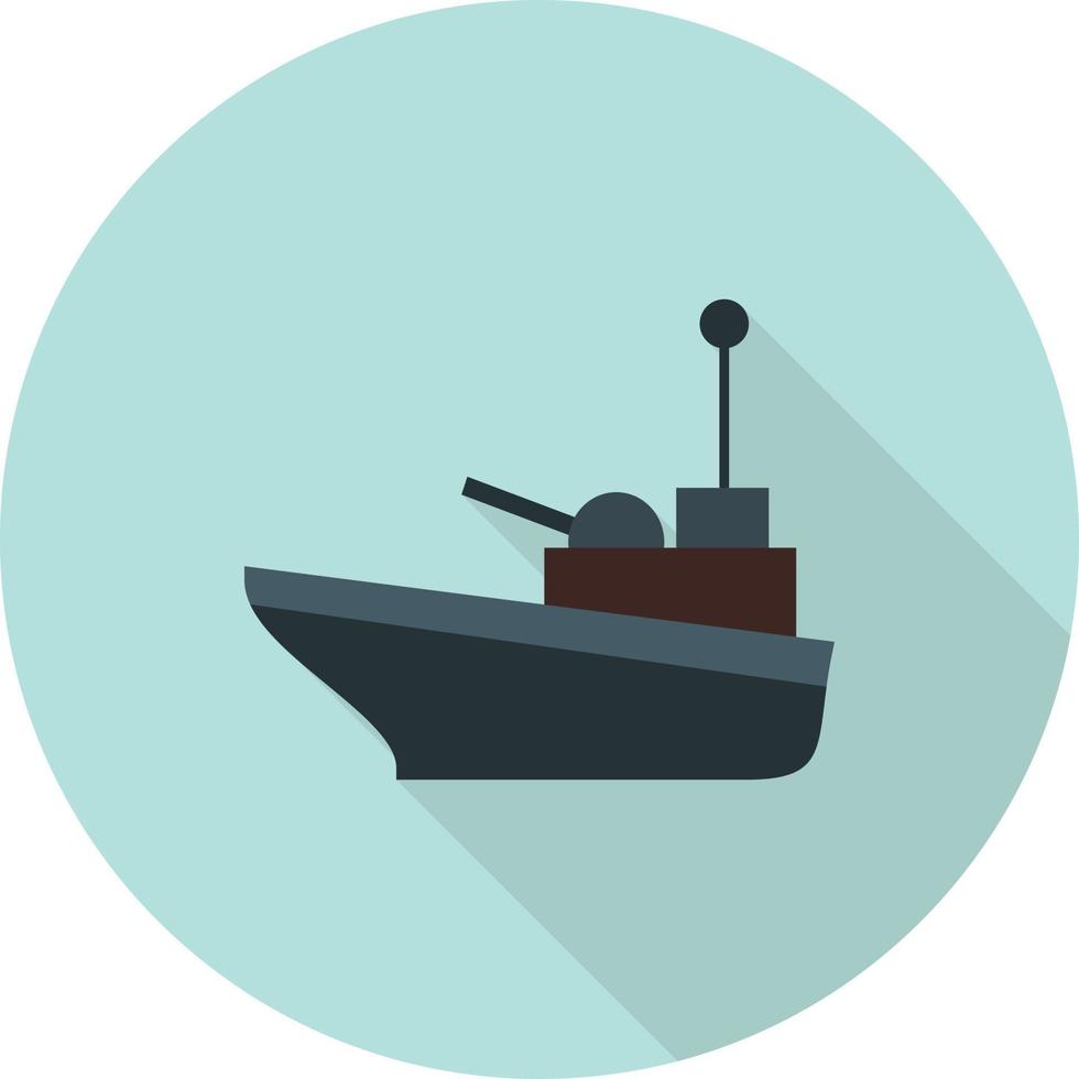 Vessel Flat Long Shadow Icon vector