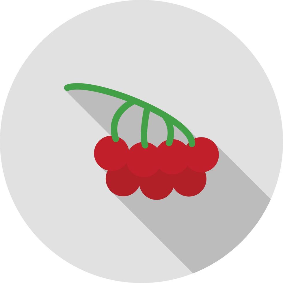 Berries Flat Long Shadow Icon vector