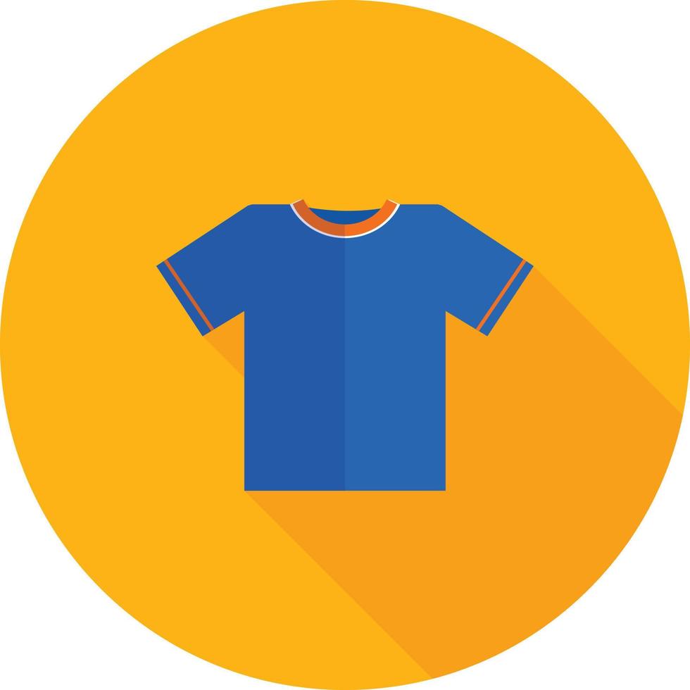 Plain T Shirt Flat Long Shadow Icon vector