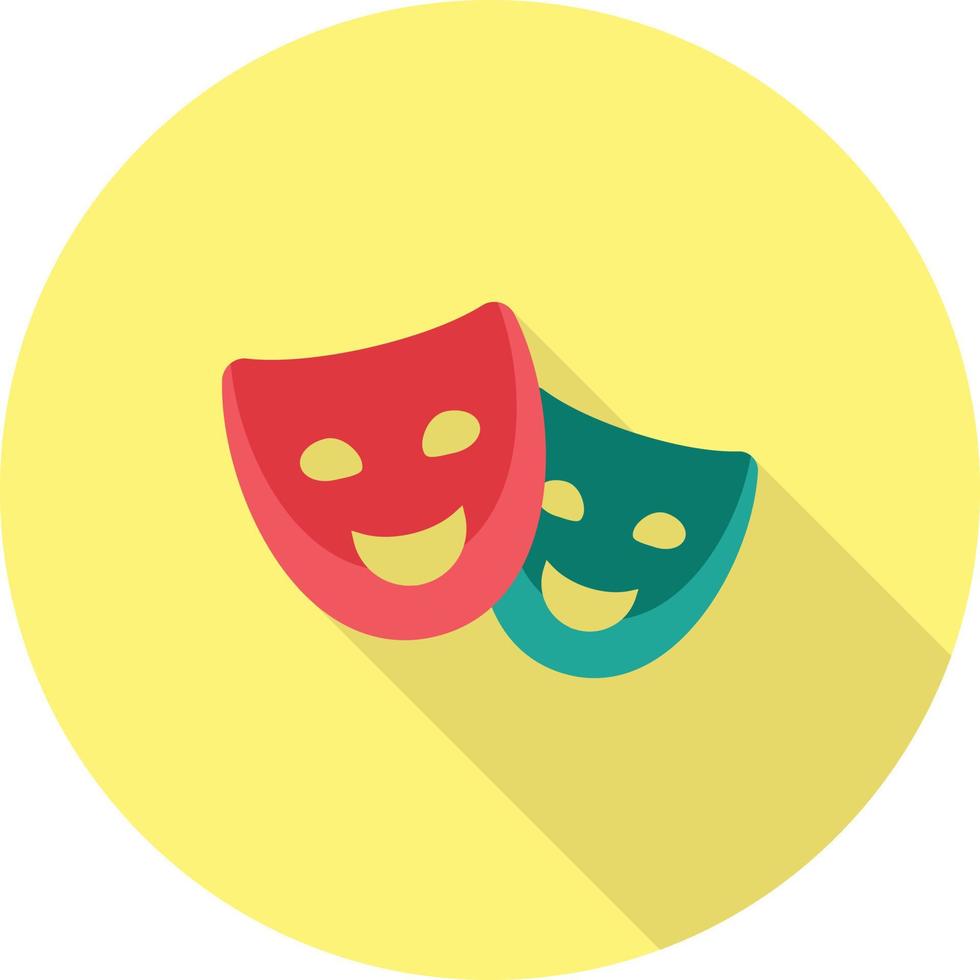 Theater Flat Long Shadow Icon vector