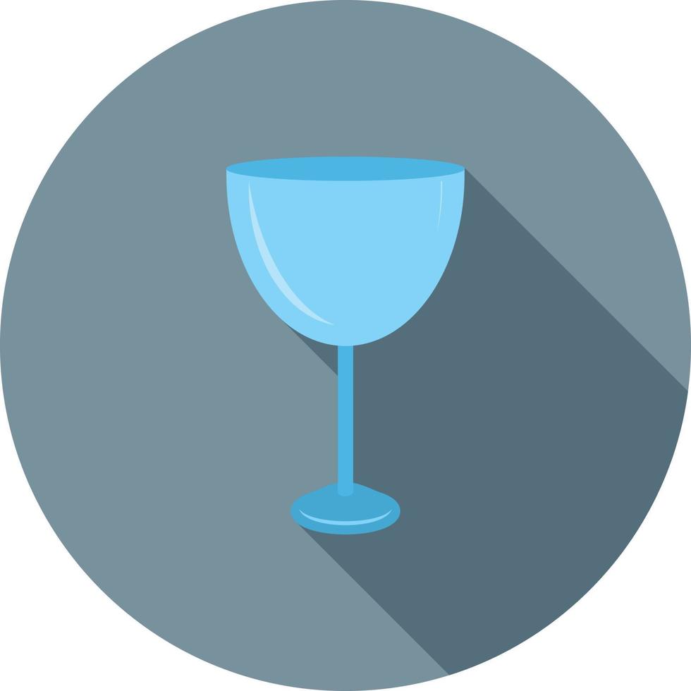 Wine Goblet Flat Long Shadow Icon vector