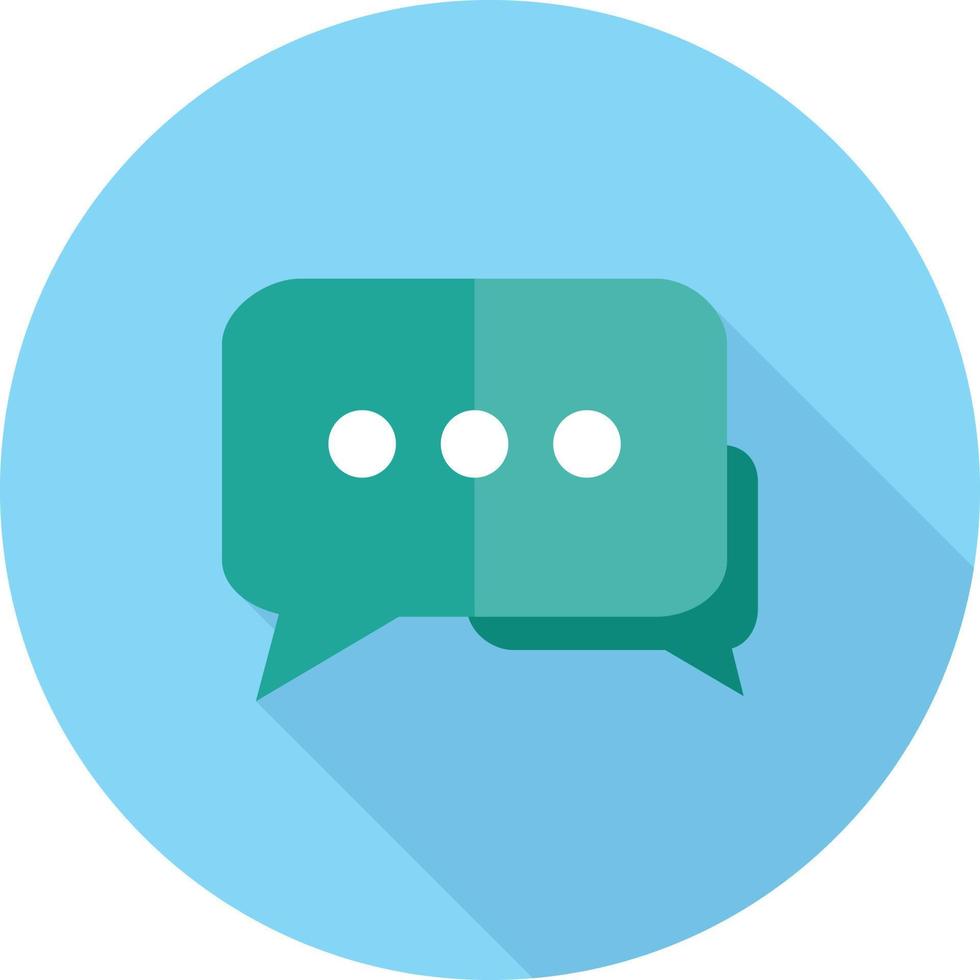 Message Board Flat Long Shadow Icon vector