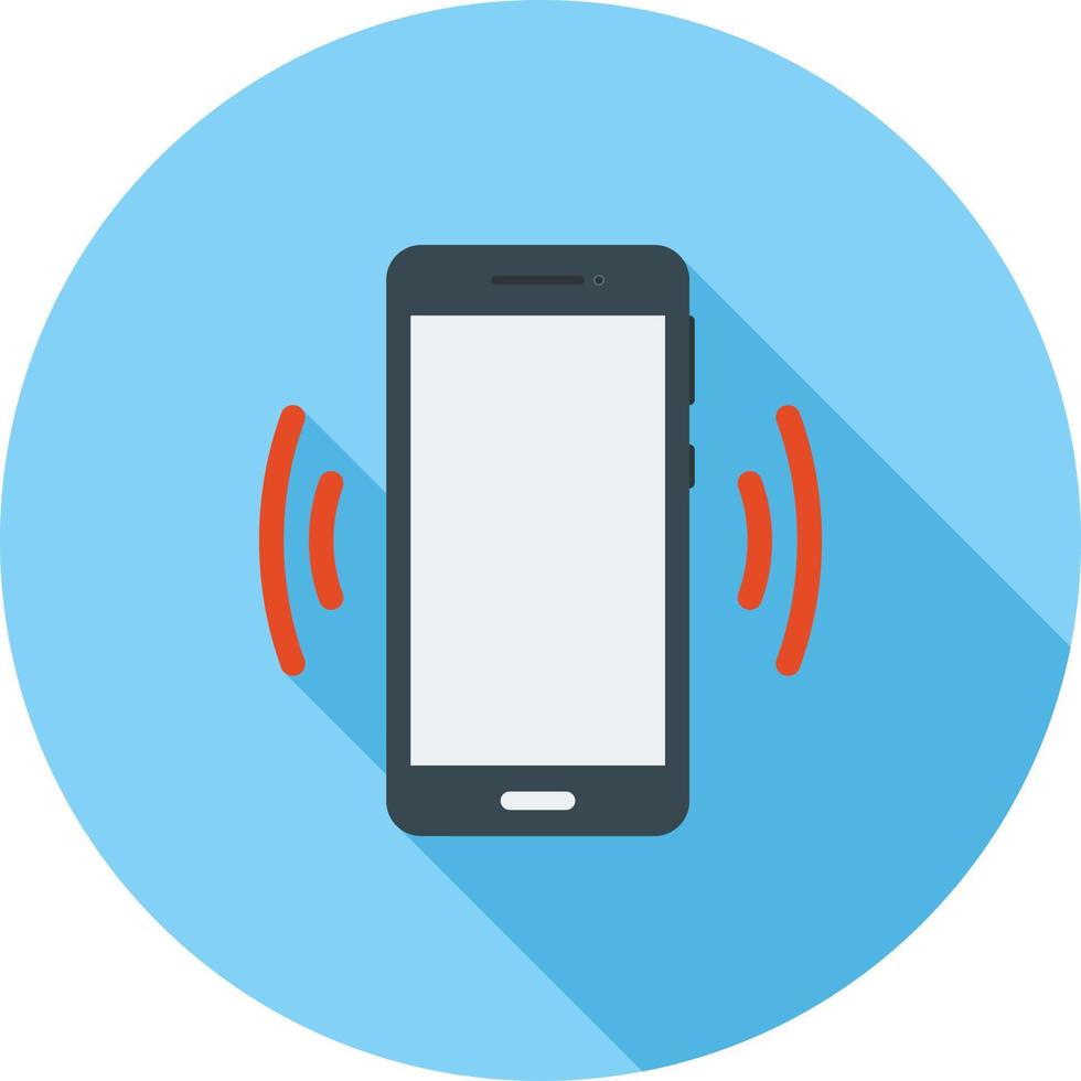 Vibration Flat Long Shadow Icon vector