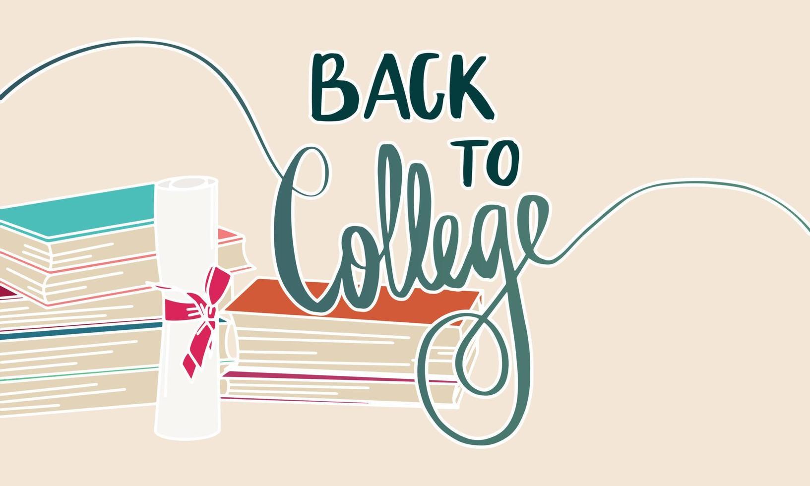 Vector Illustration of Back to College with