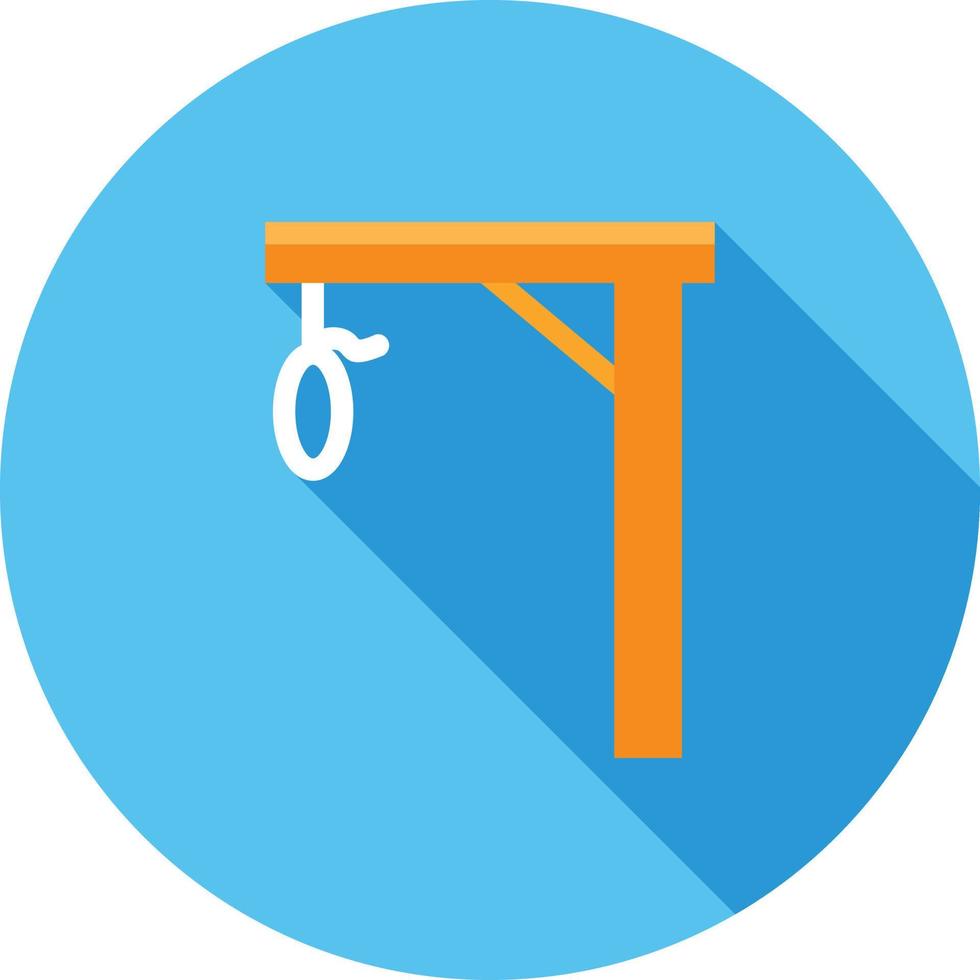 Gallows Flat Long Shadow Icon vector