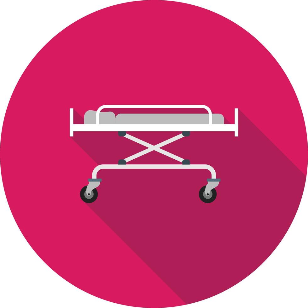 Stretcher Flat Long Shadow Icon vector