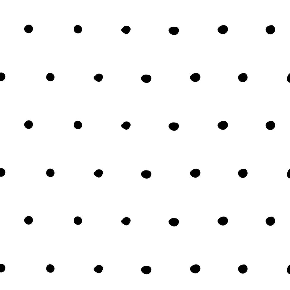 patrón geométrico simple dibujado a mano. puntos abstractos, guiones, círculos, en negro vector