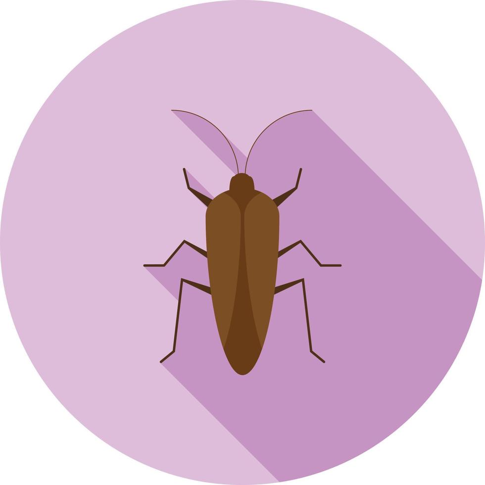 bug ii plana larga sombra icono vector