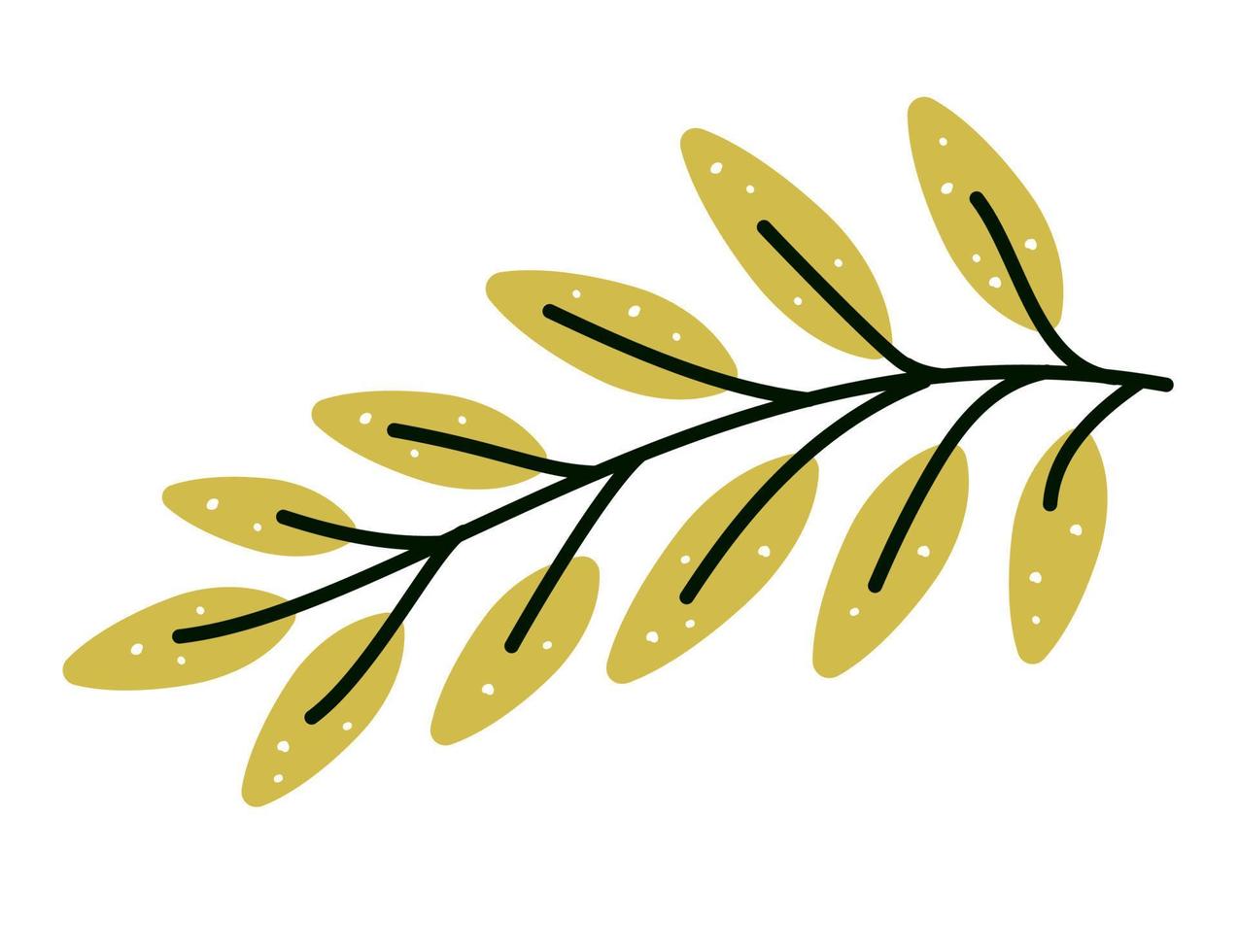 Vector with olive branch in cartoon style. Label for olive oil producers