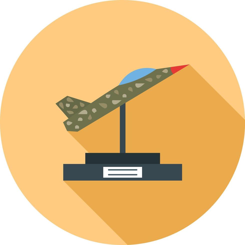 Jet Exhibit Flat Long Shadow Icon vector