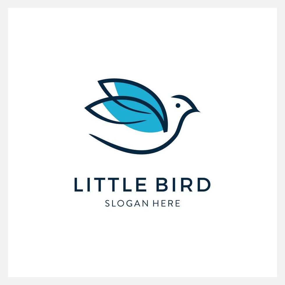 Bird logo vector line art