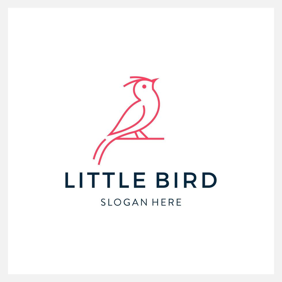 Bird logo vector line art