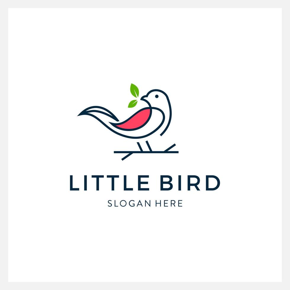Bird logo vector line art