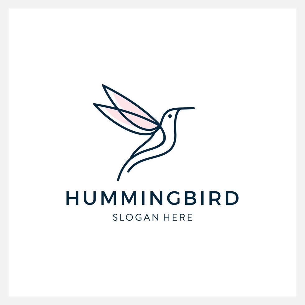 Bird logo vector line art