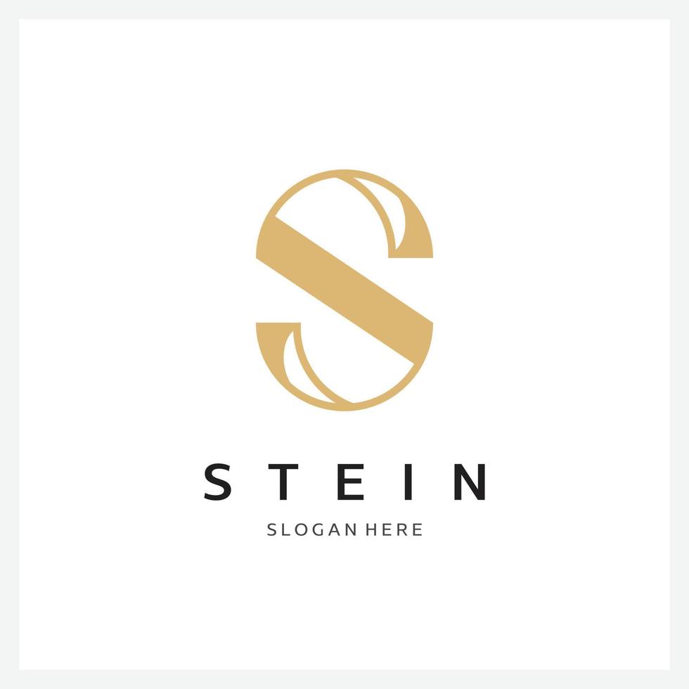 Luxury letter S design template logo for business vector