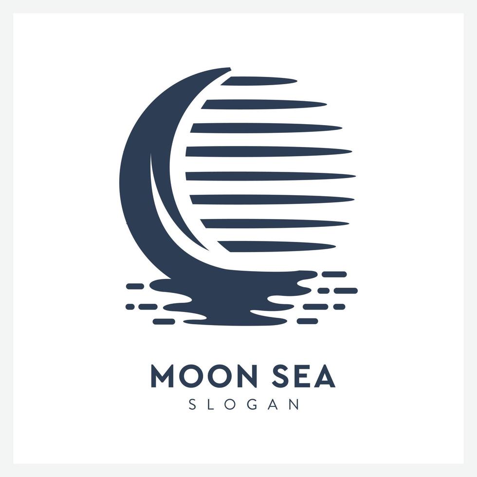 logo de luna creativa para negocios corporativos vector