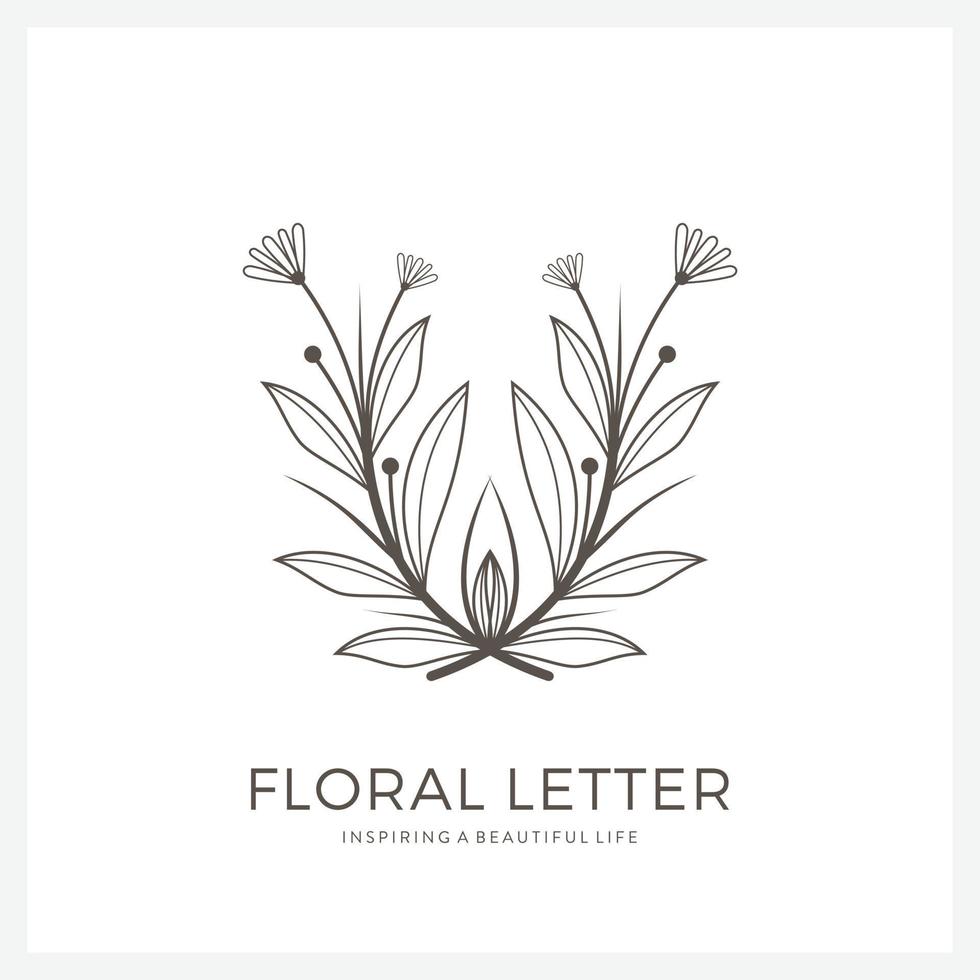 Floral flower logo vector