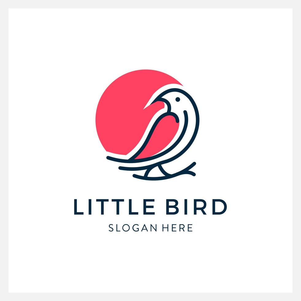 Bird logo vector line art