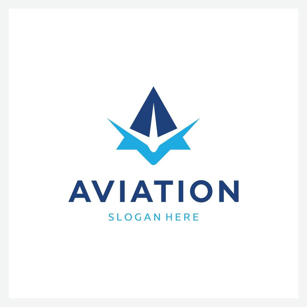 logotipo de aviación estrella letra a para negocios vector