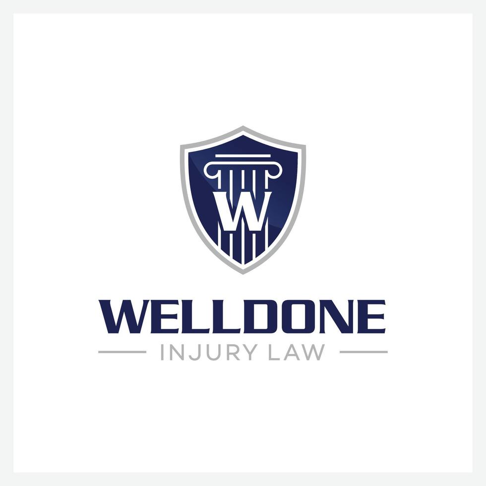 logo for Personal injury attorney law firm vector