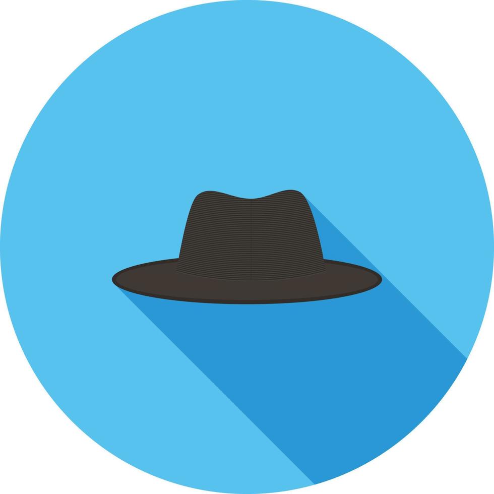 Hat I Flat Long Shadow Icon vector