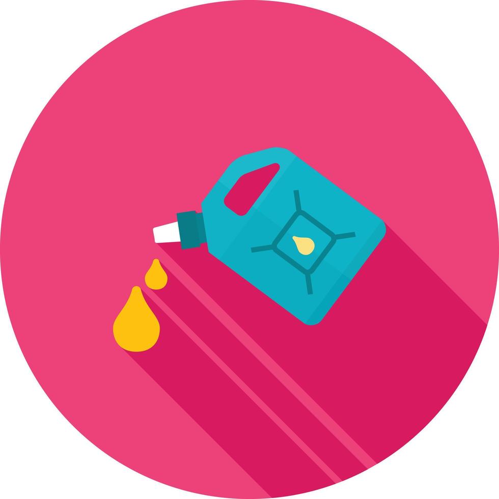 Pouring Oil Flat Long Shadow Icon vector